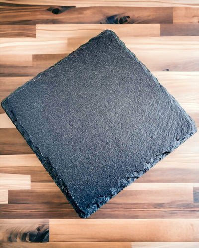 Natural Stone Coaster for Coffee, Tea with Personalized Engraving – Square, Circle, Hexagon, 10 cm